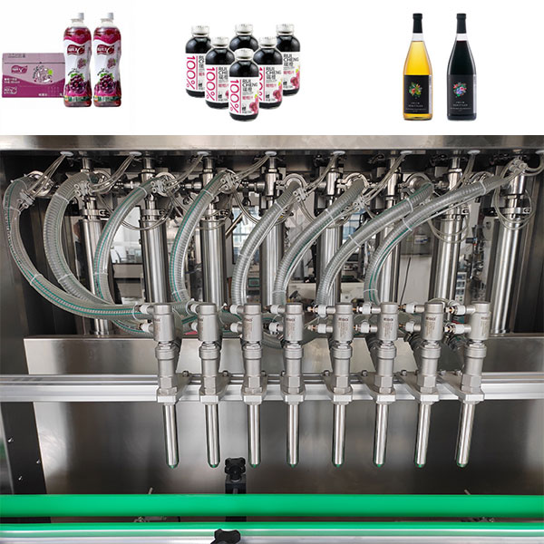 葡萄汁自动化灌装机械设备细节实拍